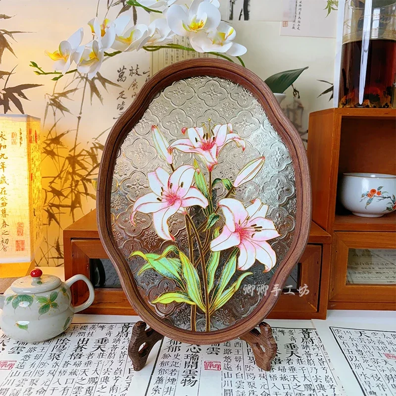 Lily Cloisonne Enamel DIY Cloisonne Intangible Cultural Heritage Handmade Material Package High-end Handmade Gifts Antique