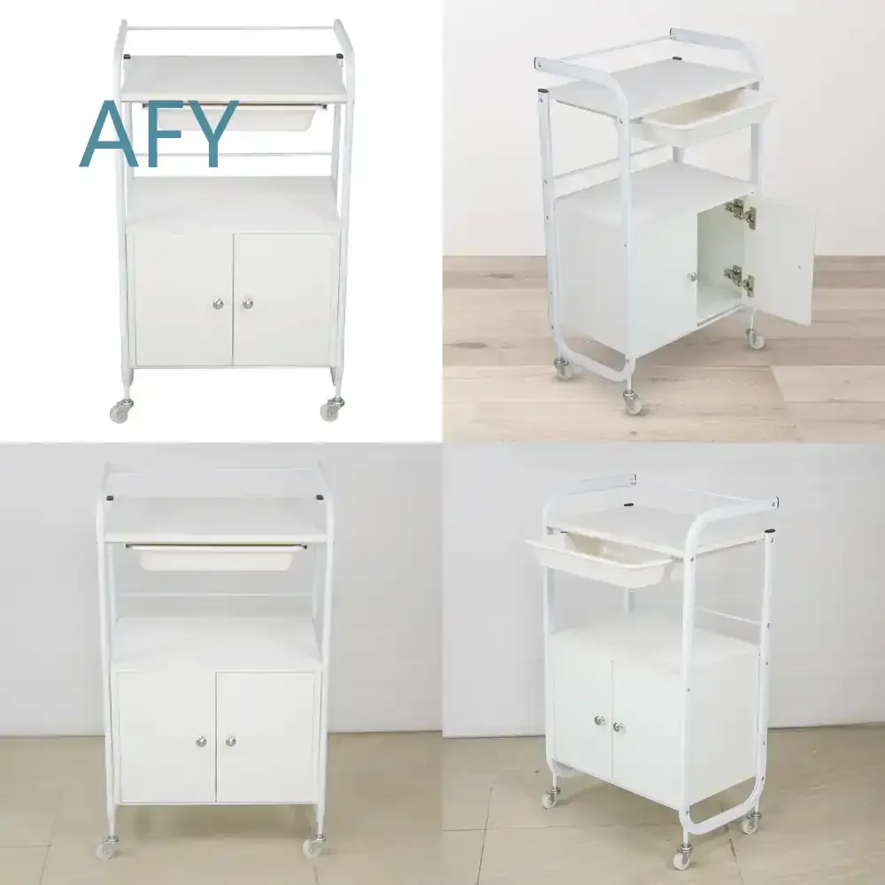 Floor-to-Ceiling Beauty Salon Rack for Salon Cart Storage Organizer Heavy Duty Instrument Trolley for Hair Styling Tools Nail