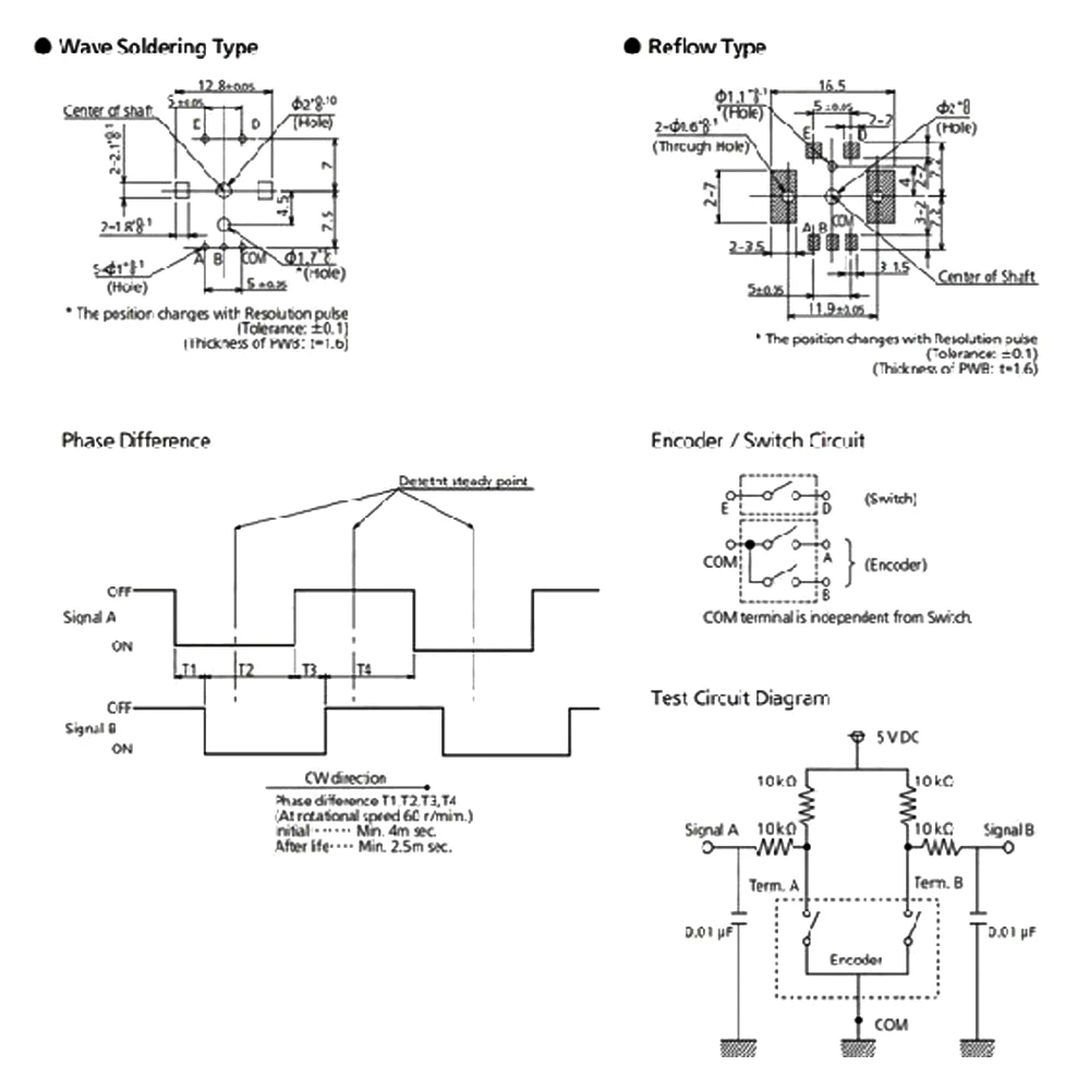 Imagem -04 - Codificador com Interruptor para Panasonic Ec11 Posicionamento 32 Pulso 16 Modelo A616 Eveu17ah516b 1pc