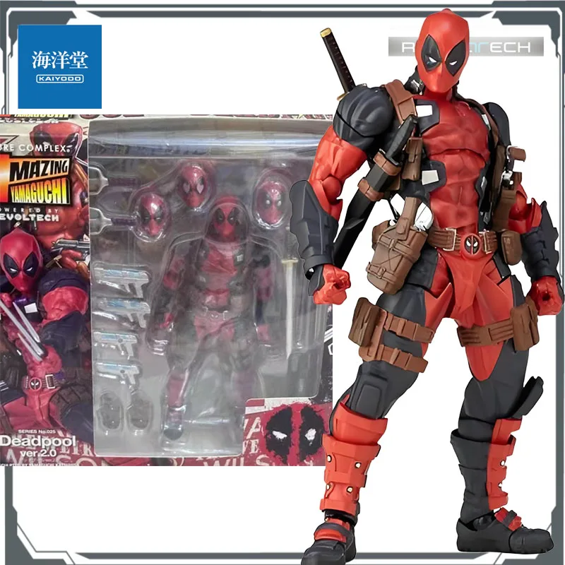 카이요도 오리지널 REVOLTECH Deadpool Ver.2.0 X - Force Color Ver.&Deadpool Ver.2.0 애니메이션 액션 모델 장난감 소년을위한 모델 선물