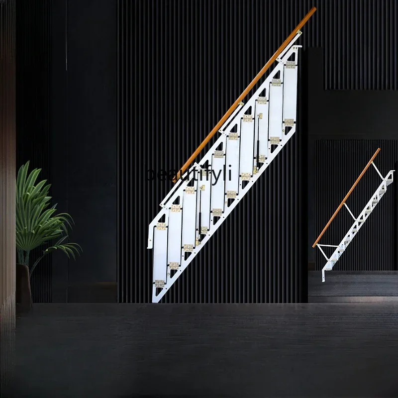 

Folding Stairs Attic Telescopic Folding Side Ladder Wall Folding Stairs Side Ladder