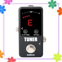 Sintonizador KOKKO Guitarra eléctrica efecto Pedal sintonizador efecto pantalla LED True Bypass Pedal sintonizador Mini accesorios de Guitarra eléctrica