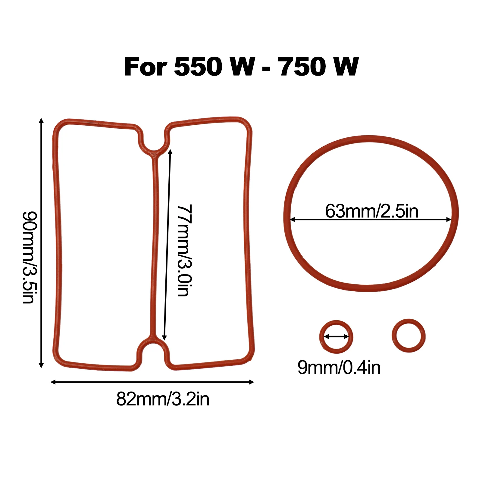 Fasce elastiche della pompa testata del cilindro del compressore d'aria per 1500W per 550/750/950W garanzia di qualità di produzione precisa