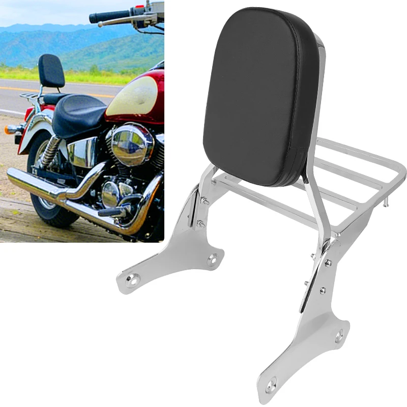 

Для мотоциклов Honda Shadow VT750 ACE 750 C2 RC44 / VT400 VT 400 1997-2003: Задняя спинка пассажира (Sissy Bar) с багажником и подушкой
