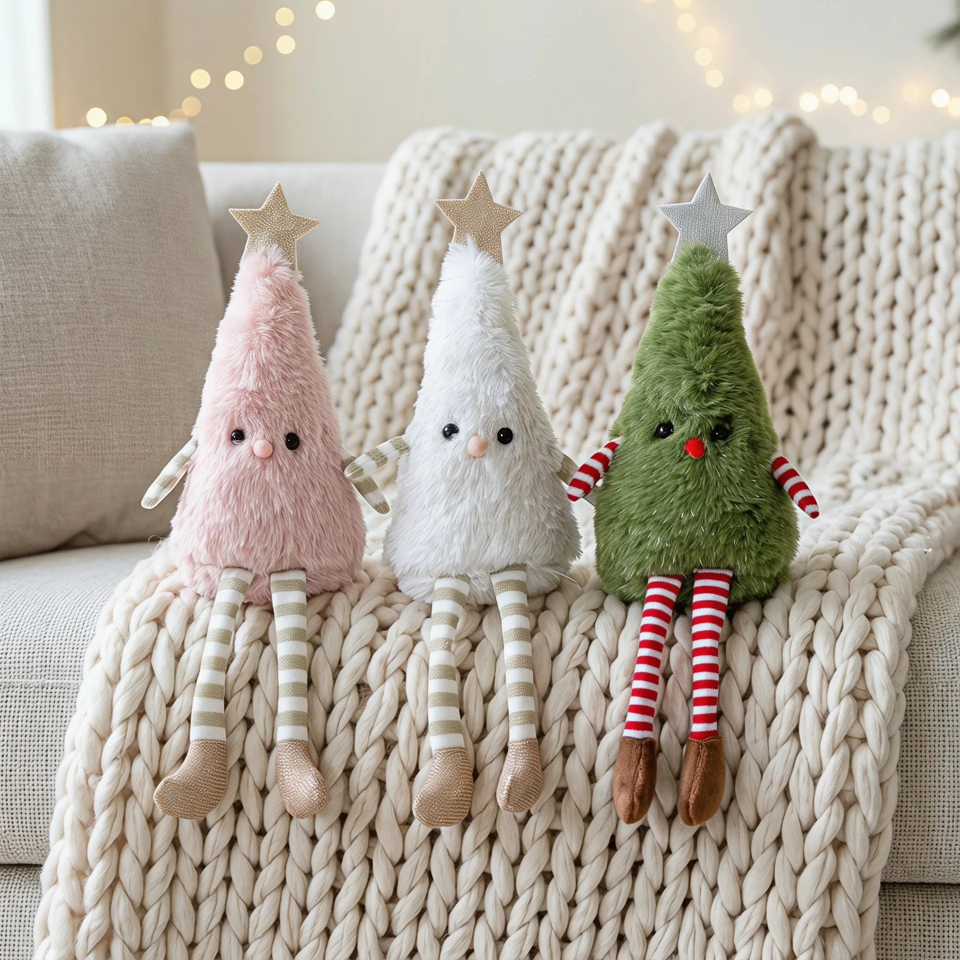 2026 Christmas Decorations Cute Plush Christmas Tree Doll Home Party Doll Decoration