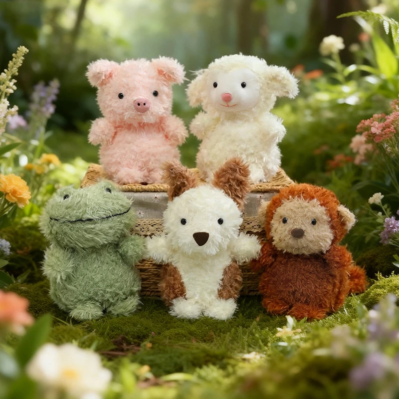 Juguetes de Peluche Suaves de 20 cm, Lindos y Adorables Peluches de Zorro, Búho, Cerdo, Cordero, Pollito, Pato, Animales de Peluche Rellenos de Algodón PP, Muñecos de Peluche, Regalos para Niños