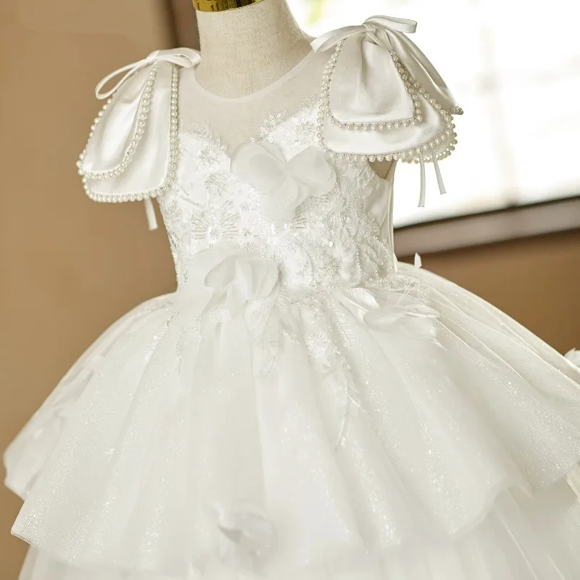 Luxuriöses Kinder-Partykleid, Gastgeberin-Kleid für Klavierauftritt, Geburtstag, Hochzeit, Blumenmädchenkleid A5067, Großhandel für Mädchen-Abendkleider – Detail 6