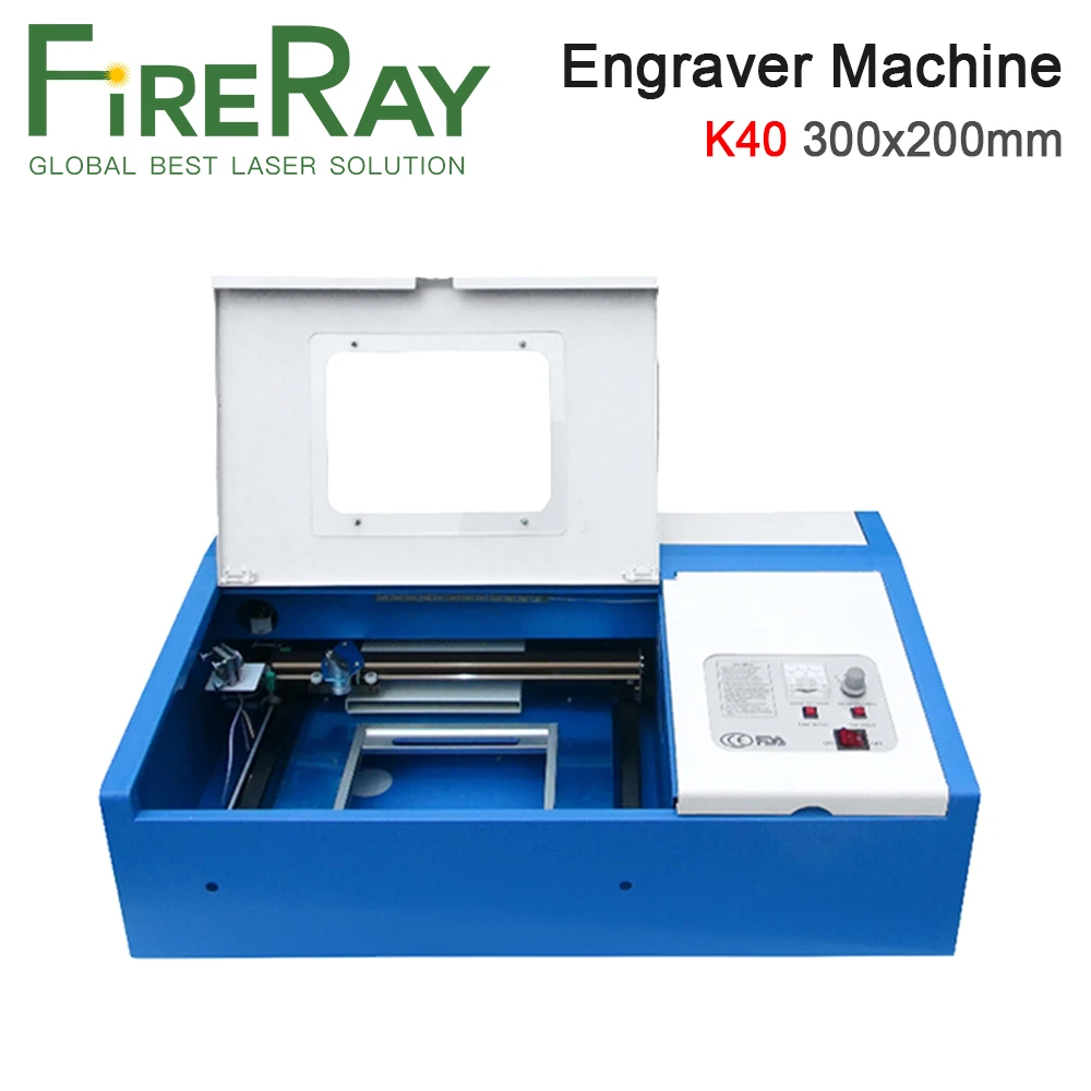 Fireray 40W 50W CO2 Laser Engraving and Cutting Machine K40 300x200mm Laser Engraver With USB Port and Digital Display 220V