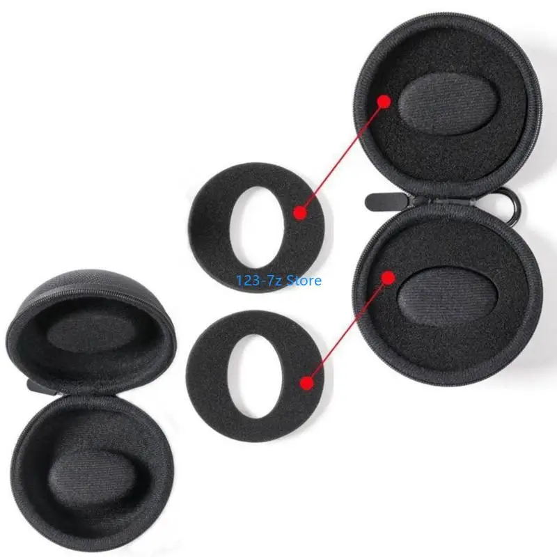 

A9BF Single Watch Box with Zipper for Storage Round Watch Travel Case Portable