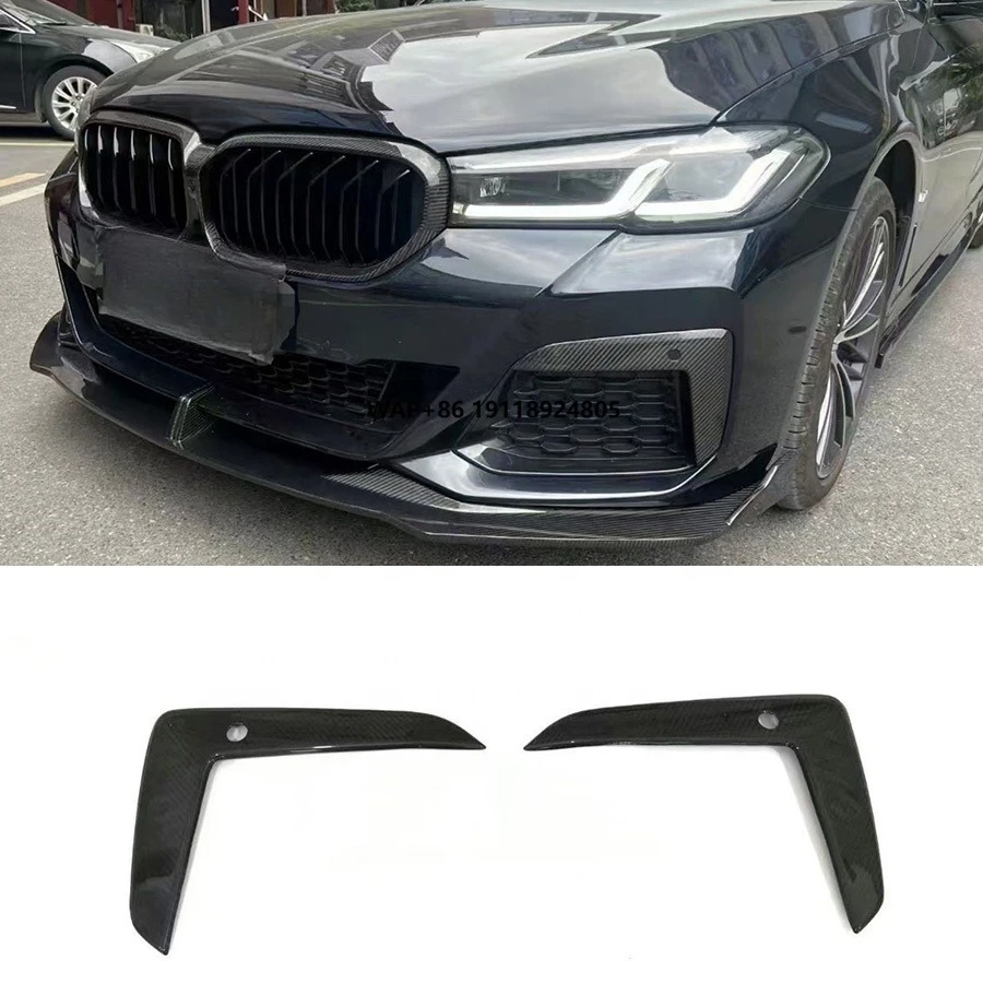

High Quality Carbon Fiber Front Side Splitters Canards for 5 Series F90 M5 Front Bumper Air Intakes Vent Upper Body Parts