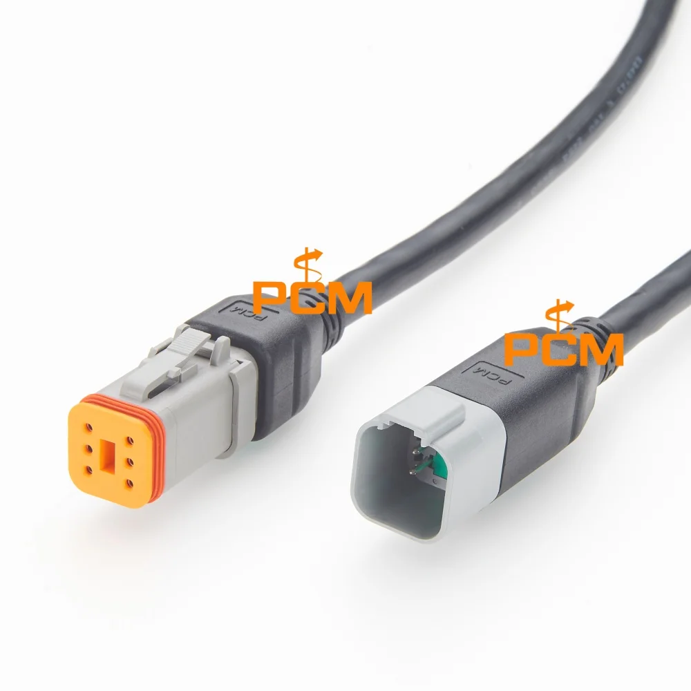 Deutsch DT04-6P to DT06-6S 6 Pin Extension Cable DT Series Waterproof Automotive Wiring Harness Power Signal Connector Cable