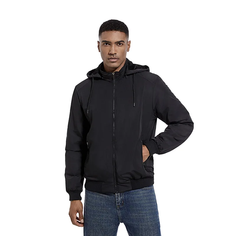 

Men's New Four Seasons Removable Hooded Jacket Casual Sports Thin Cotton Jacket Business Trend Men's Clothing