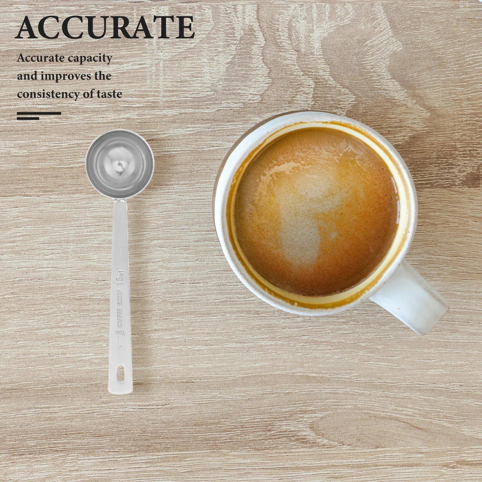 

Stainless Steel Coffee Measuring Spoon 15ml Precise Elegant Design Easy to Clean Portable Lightweight Ideal for Travel