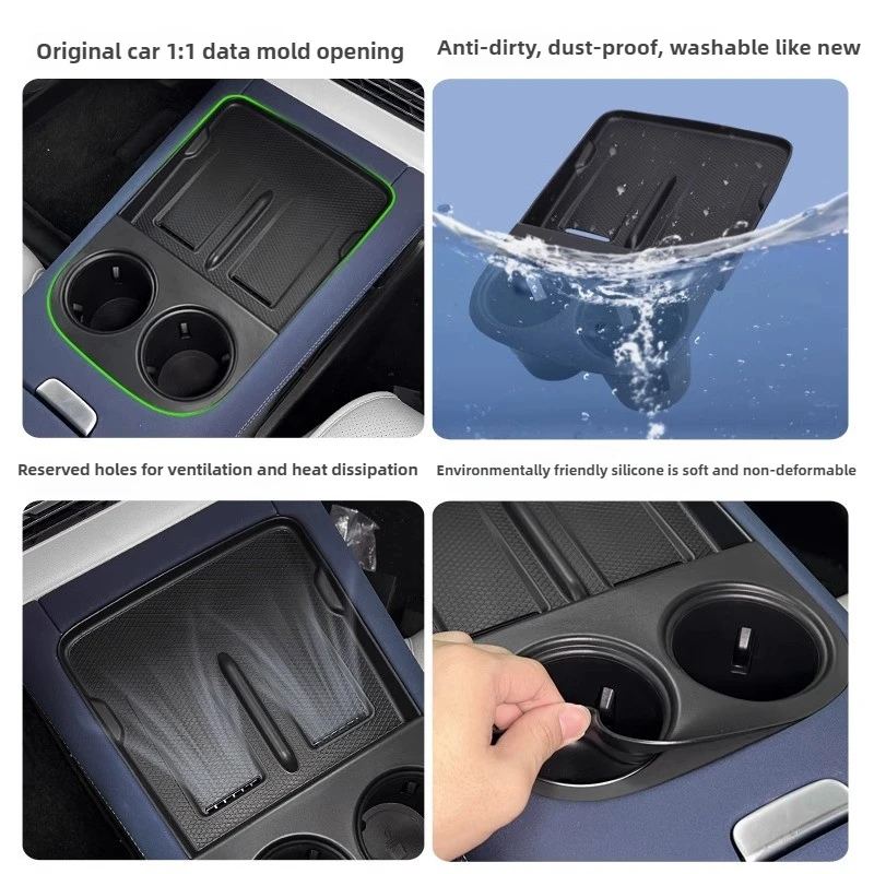 23-24 для XPENG G6, противоскользящий коврик для центральной консоли, силиконовый коврик для беспроводной зарядки, держатель для чашки, защита от царапин