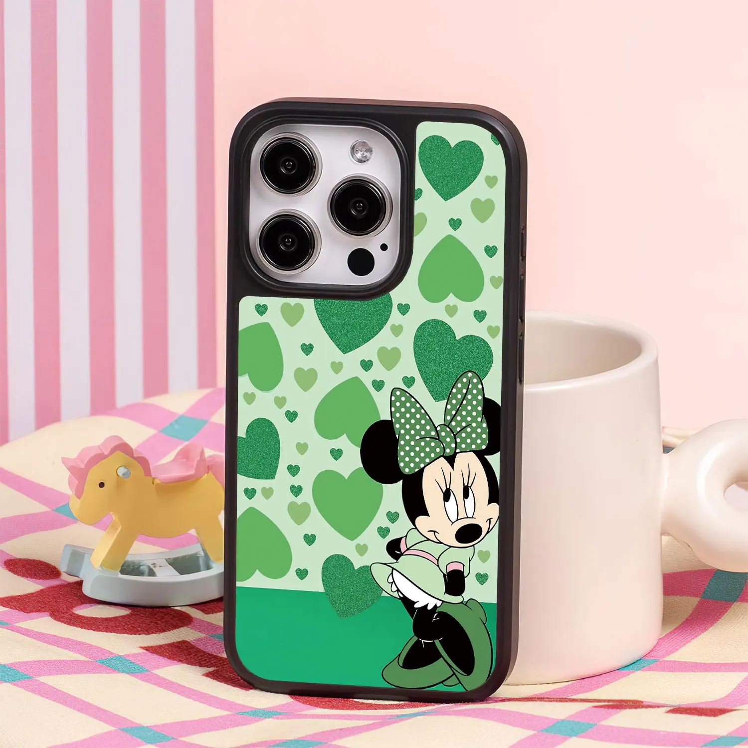 Disney Minnie mouse phone case for iphone 16 15 14 plus 13 12 11 pro max cover couple funda cartoon girl cases anime carcasa image 5