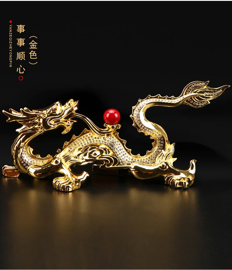 HOME OFFICE Company SHOP CAR TOP Efficacious Money Drawing thriving business Diamonds Royal Dragon FENG SHUI brass statue