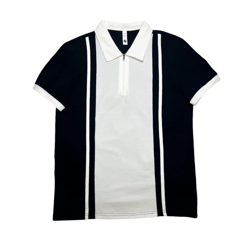 Summer Men's Polo Shirt Luxury Quality Zipper Designer Casual Short Sleeve Knitted Polos Tee Contrast Color Lapel Top Men Spring
