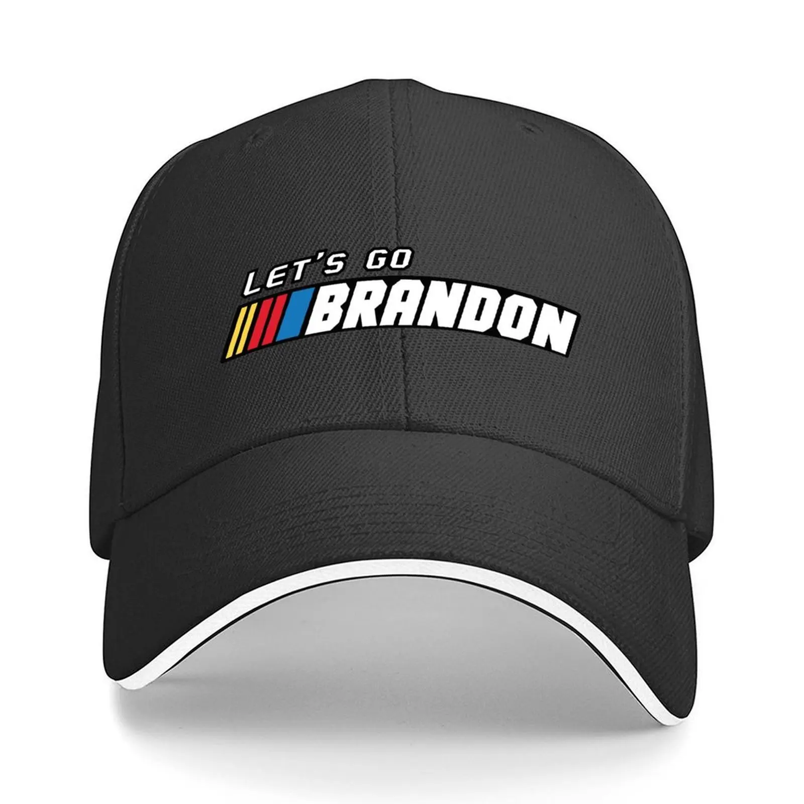 

Lets go Brandon Nascar Baseball Cap funny hat golf hat genuine Sunhat Hat Baseball Cap Baseball Men Women's