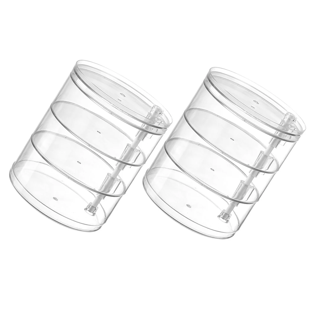 

2 Pcs Necklace Bracelet Three-Layer Jewelry Box Jewellery Tray Organiser Earrings Organizer