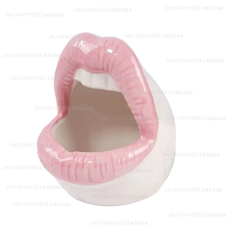 1 Stück Lippen-Keramik-Aschenbecher, Heimdekoration, Keramik-Aschenbecher, Dekoration für Wohnzimmer