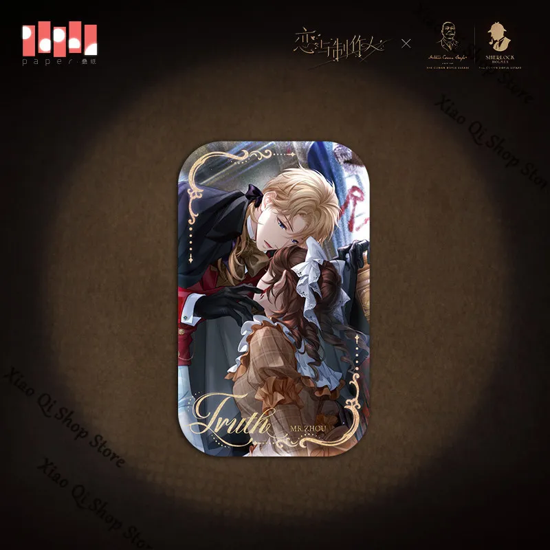 

Mr Love Queen’s Choice Game The "Love Words Detective Series square tinplate badge High appearance level birthday gift