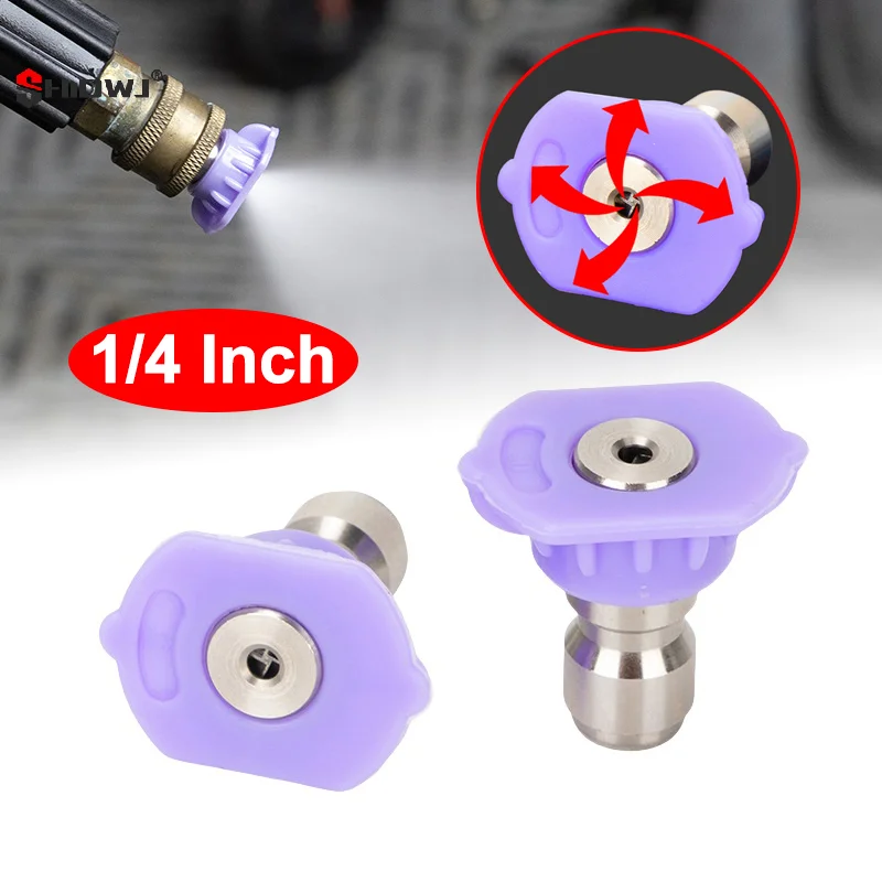 Single Unit 1/4 Inch Speed Connect; 4-Way Water Spray Nozzle; Low Pressure Washer Mist Tips.