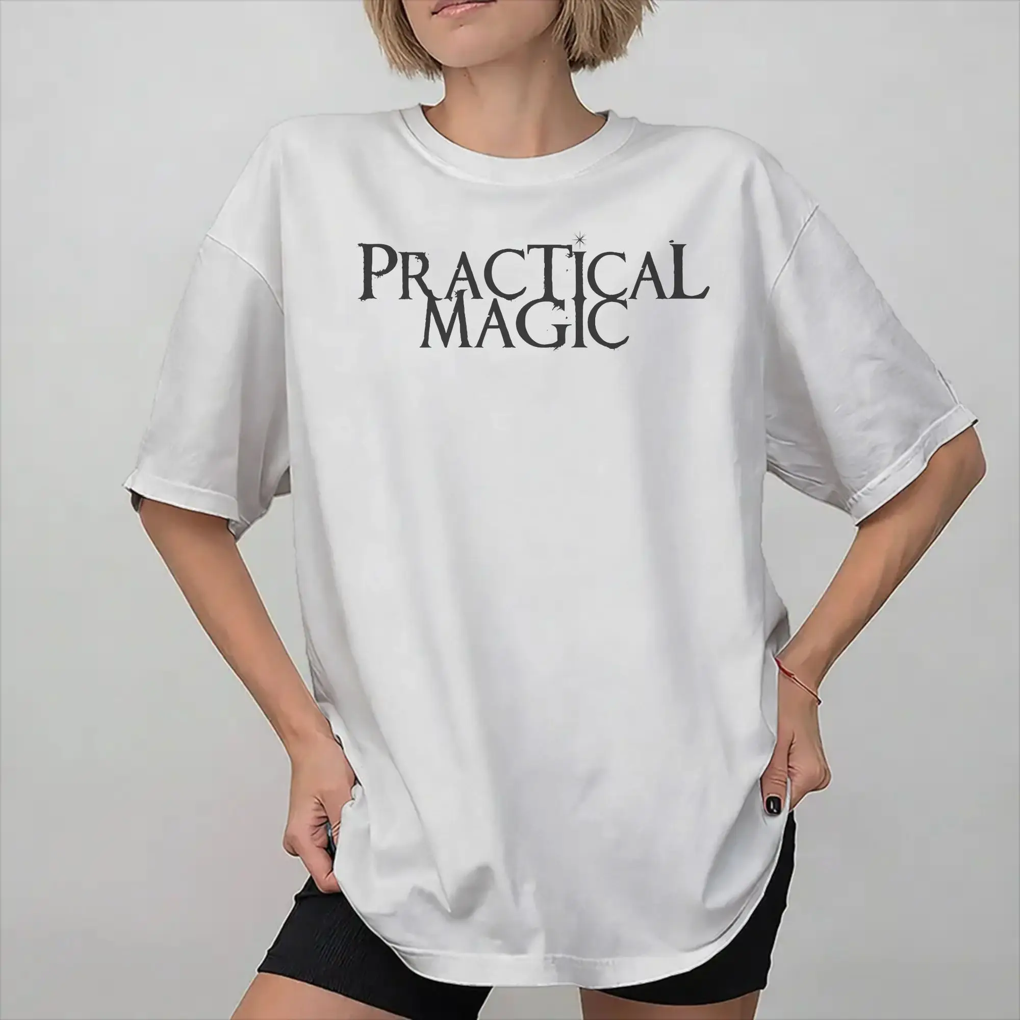 Men Women Fashion Practical Magic Witchcraft Occult Mystic Halloween Gothic  Tee T Shirt Pure Cotton  T-shirts Clothes