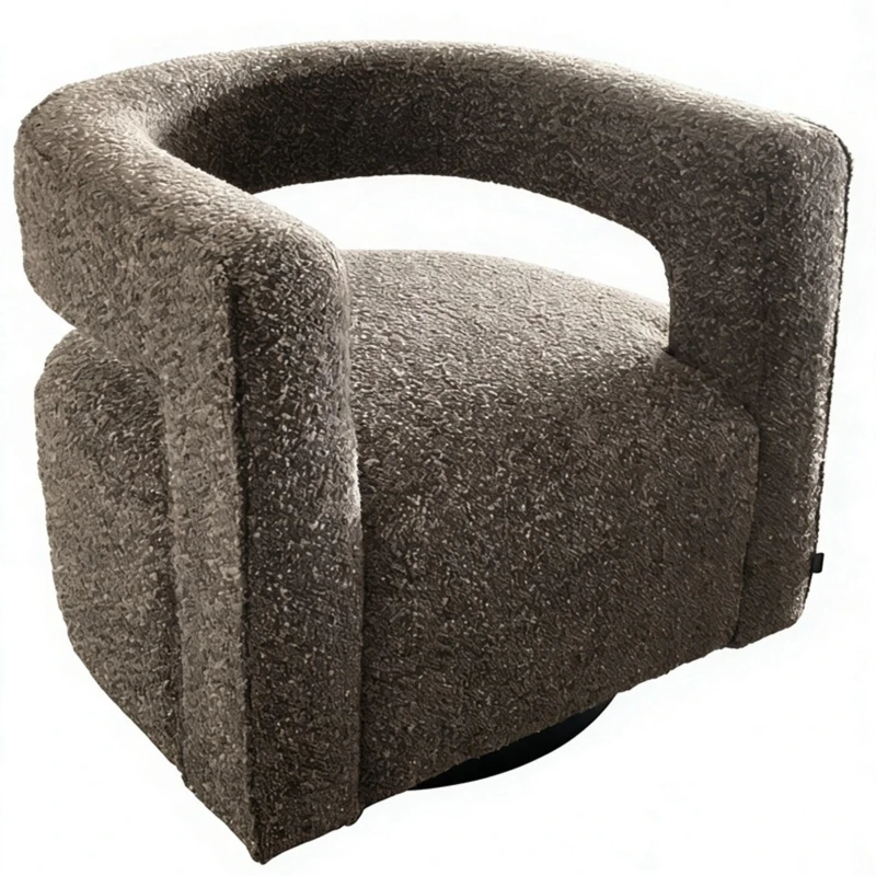 Modern business negotiation rotatable fabric single sofa chair