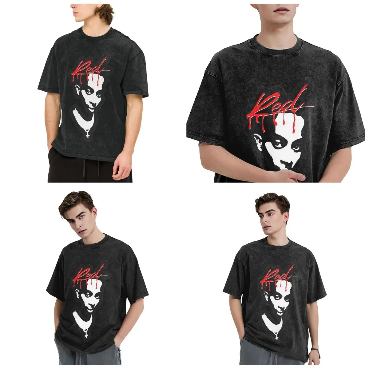 Playboi Carti Hip Hop Short Sleeve T-Shirts Washed Tops Tees Streetwear T Shirt Casual for Men Women