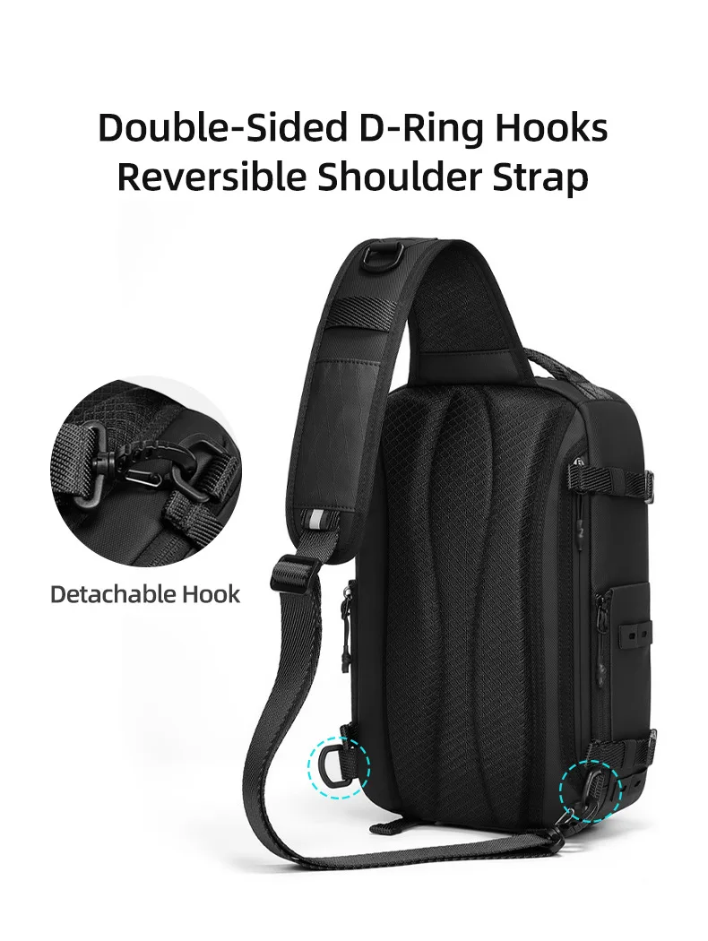 Cross Shoulder Bag Man Chest Bag Waterproof Tactical Waist Messenger Bag Zipper Fashion Outdoor