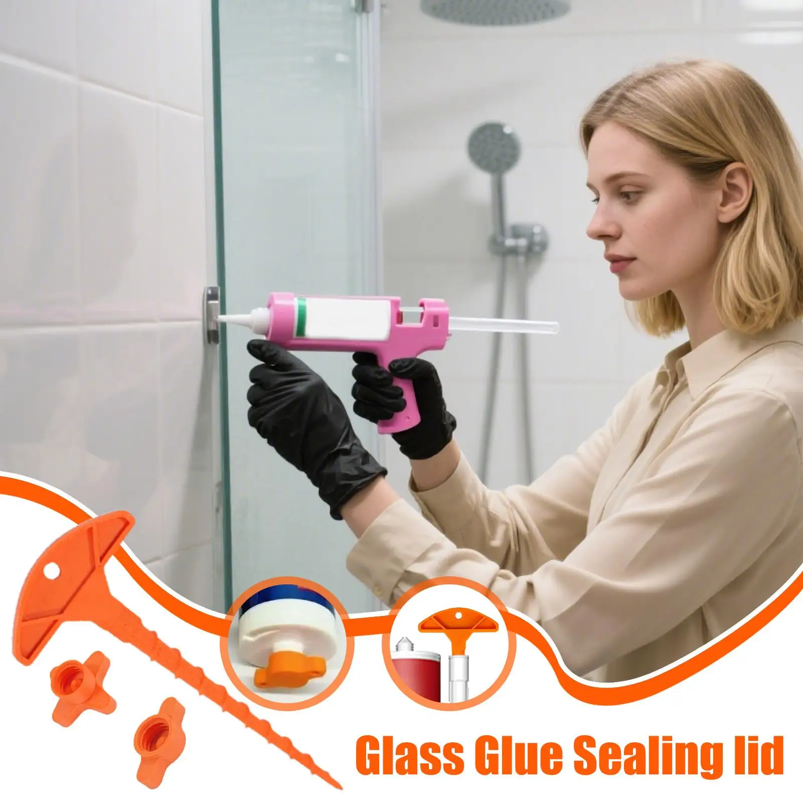

Крышка для герметика, 2 шт., стеклянная герметичная крышка для клея с разблокировкой, гигиенический герметичный инструмент для герметизации, сохранения герметика, экономии хранения