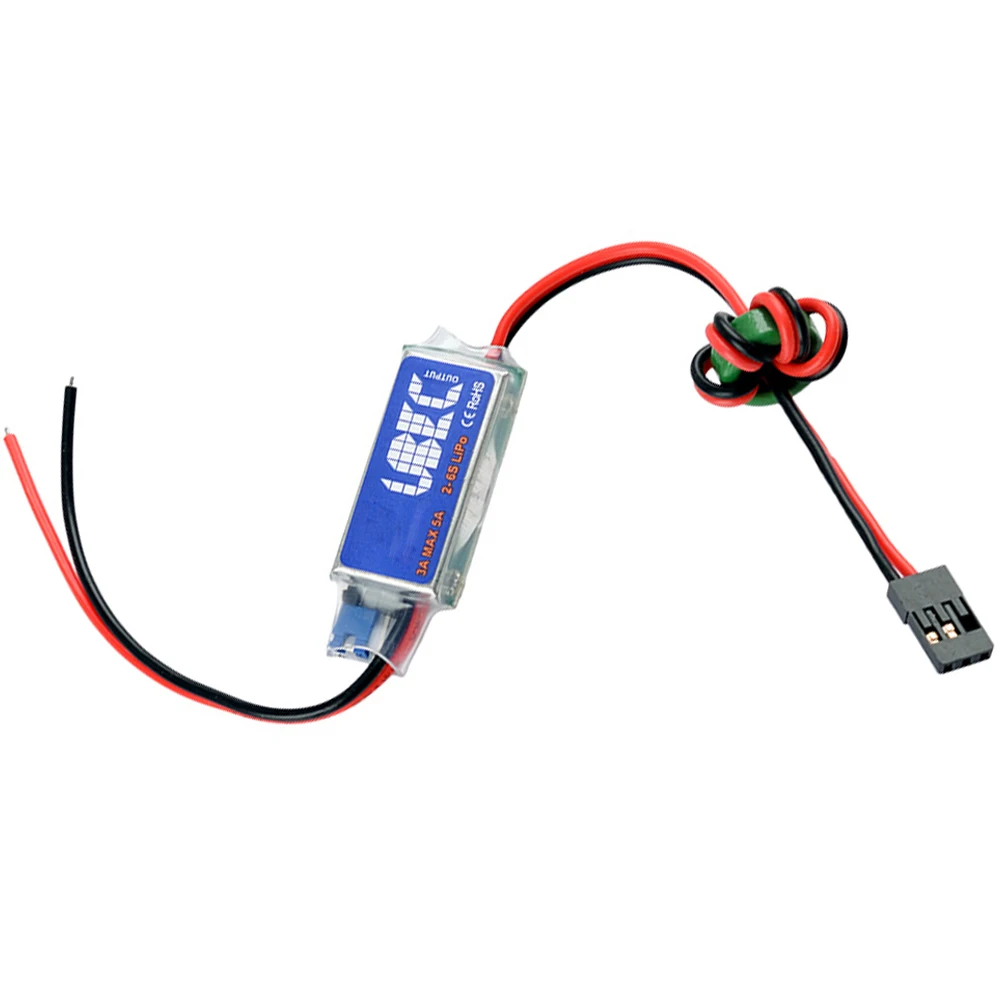 RC 2-6S UBEC 3A Max 5A Lowest RF Noise BEC Full Shielding Antijamming Switching Regulator For RC Plane FPV Drone Quadcopter