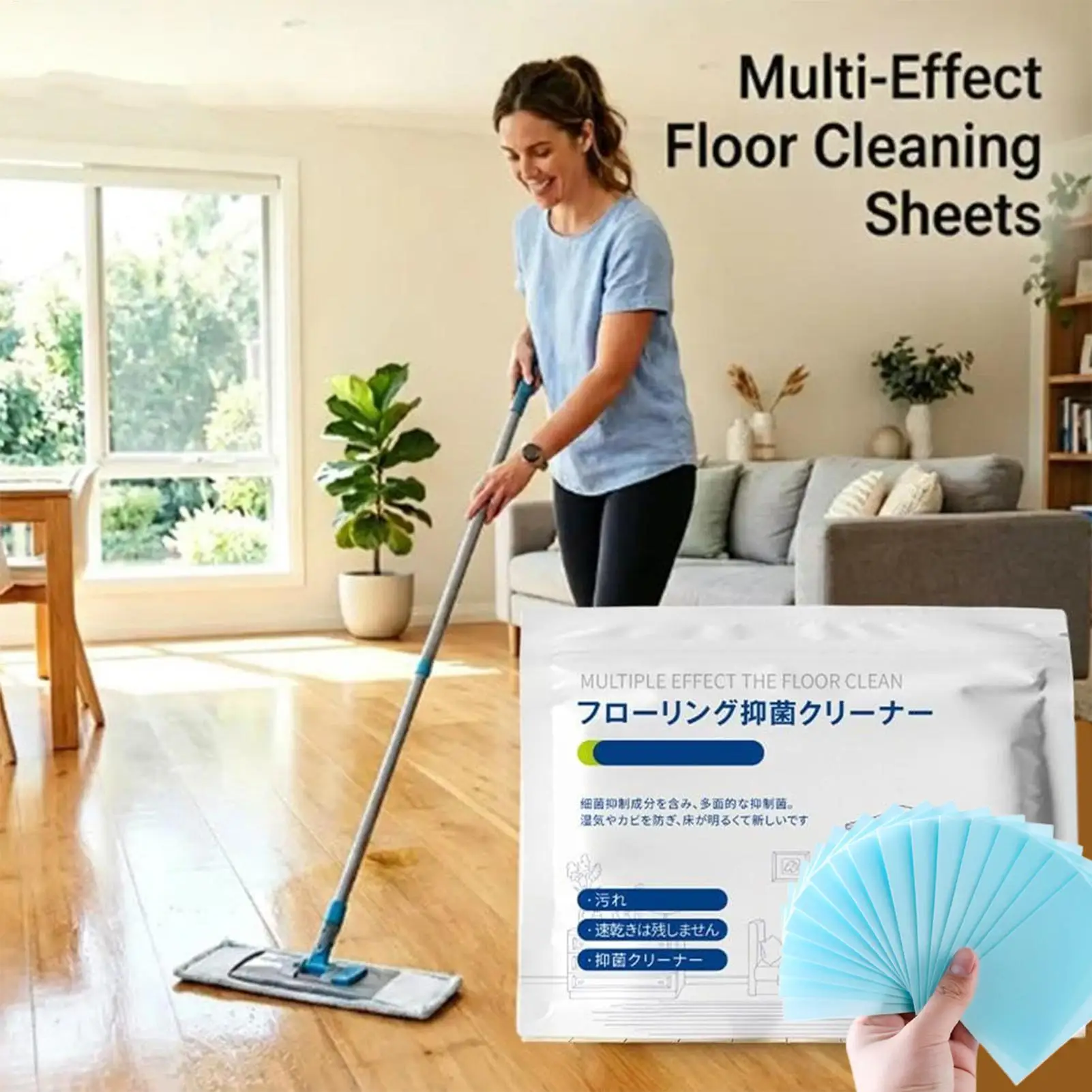Floor Cleaning Tablets 120 Pcs Multi-Surface Dissolvable Hardwood Laminate Tile Cleaner Scratches Remover for Bathroom Kitchen
