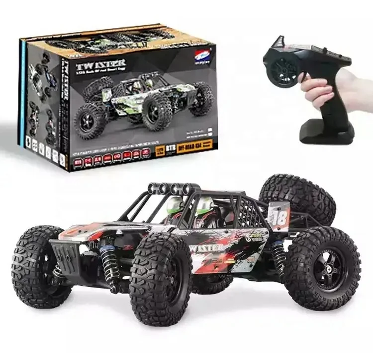 Desain baru HBX 905A 1/12 4WD kendaraan Off-Road Remote Control tanpa sikat gurun Model 2.4GHz 2CH 45km/jam truk pendaki kecepatan tinggi