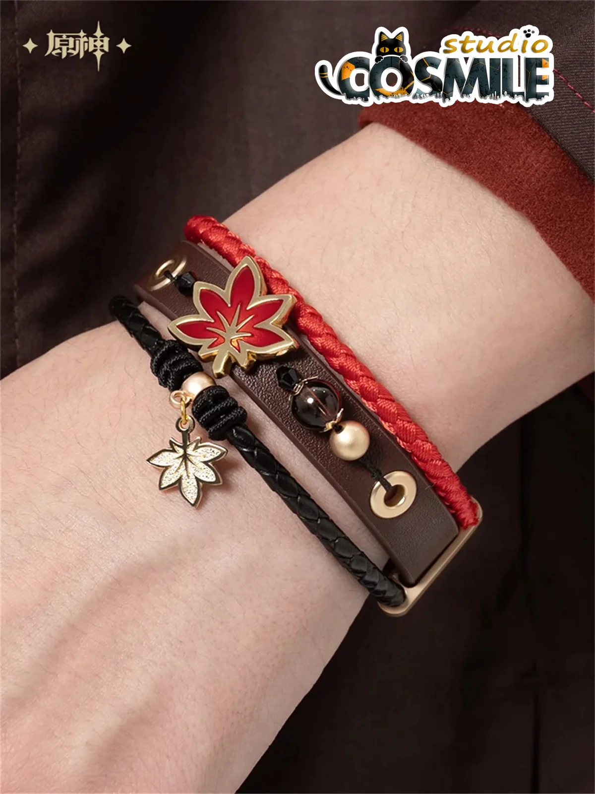 

Genshin Impact Official Original Kaedehara Kazuha かえではら かずは 카에데하라 카즈하 Maple Leaf Cosplay Woman Man Unisex Bracelet Gift Dec