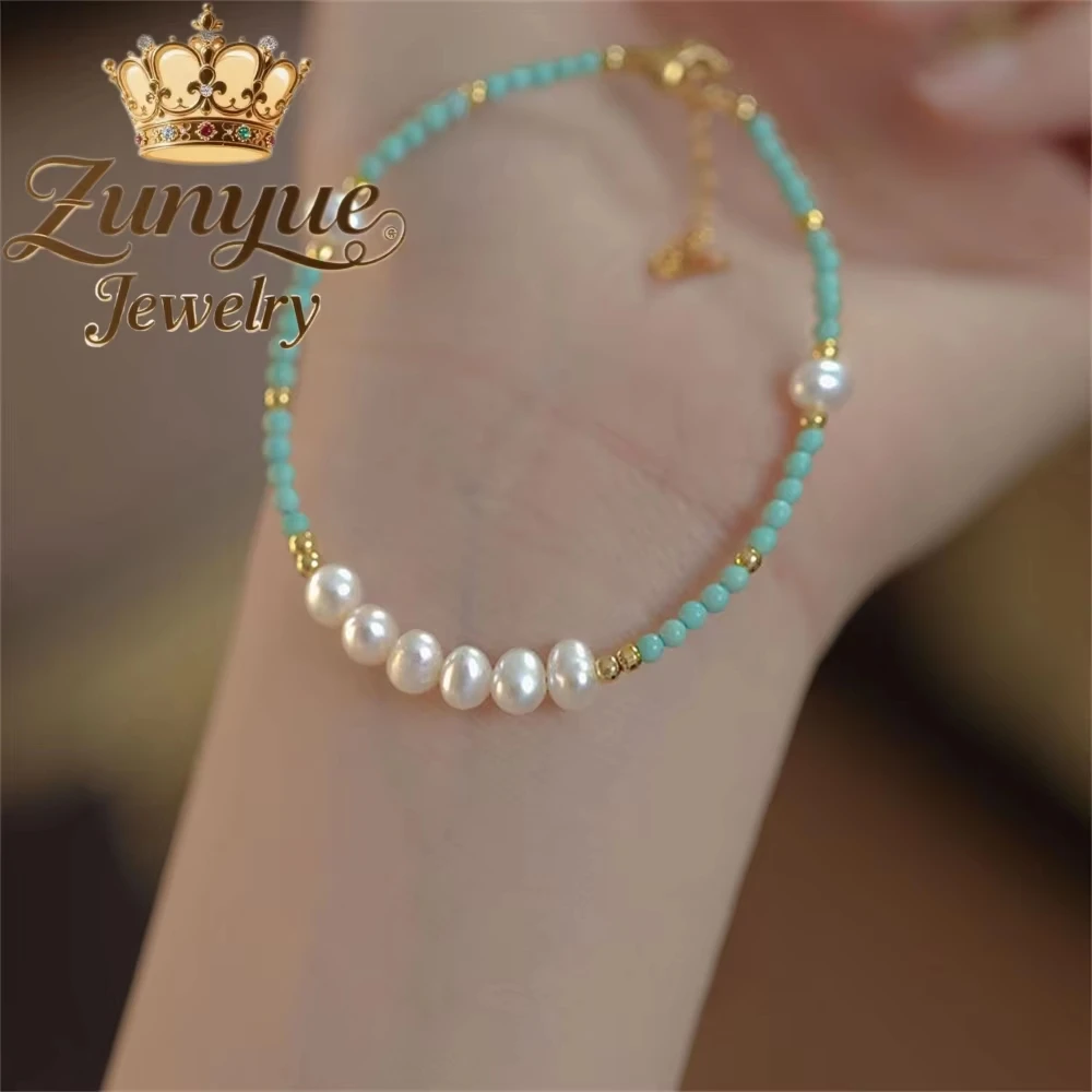 High Grade Natural Pearl Bracelet Women Fashion Elegant Versatile Bangle Exquisite Hand Jewelry Daily Party Anniversary Gift