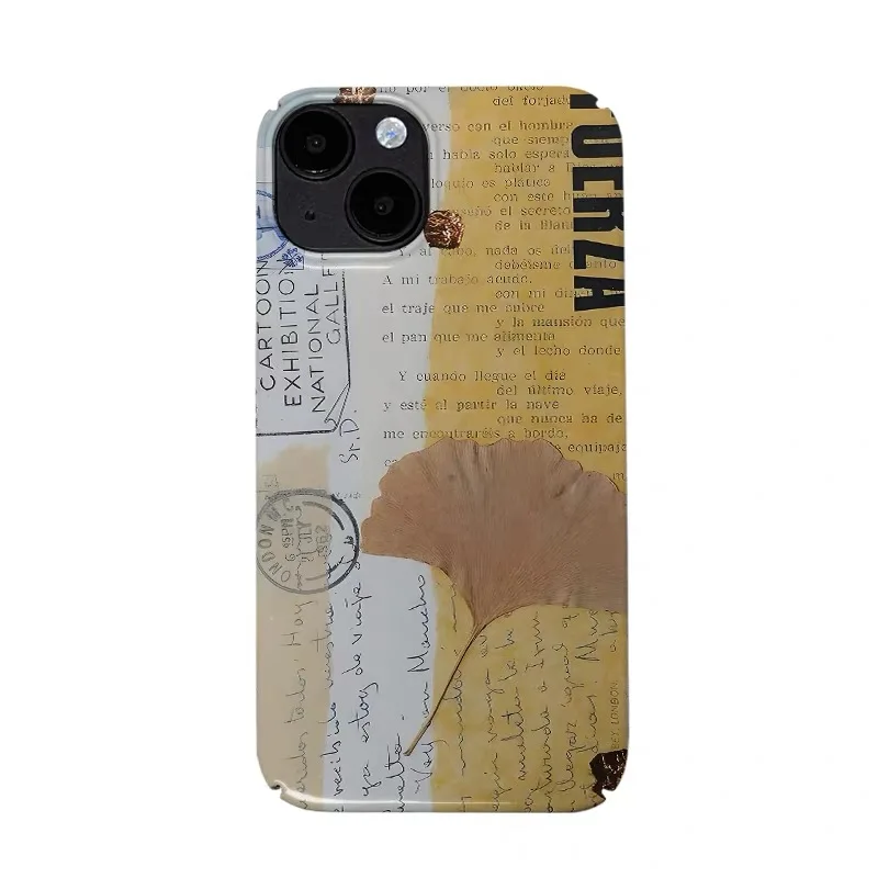 

Maple Leaf Color Collision Art Phone Case for IPHONE 17 Air 16E 15 PROMAX 14 Plus 13 12 MINI 11PRO 16Plus XR Acrylic Phone Cover