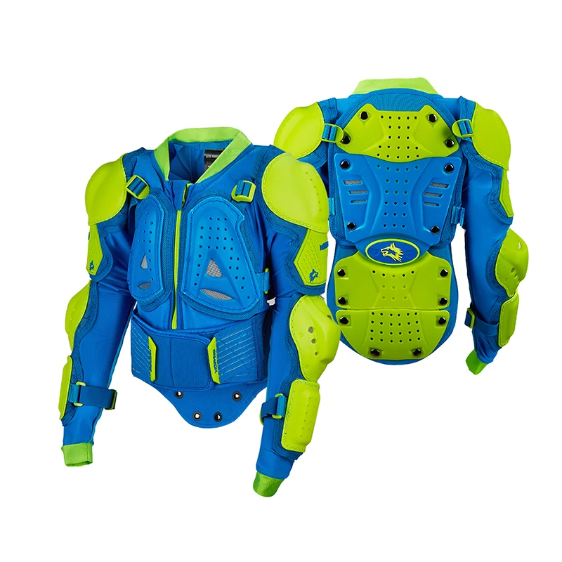 Children Hunting Wolf Motorcycle Jacket Off Road ATV MTB DH Bicycle Scooter Armor Downhill Riding Jacket Kids Shock Absorption