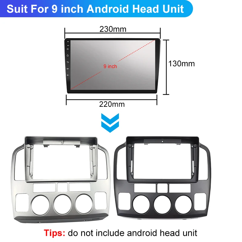 9 inch Android Car Radio frame for Suzuki Vitara Grand XL-7 LHD RHD 2001-2006 2din Stereo GPS Fascia bezel Panel Adapter wire view 4