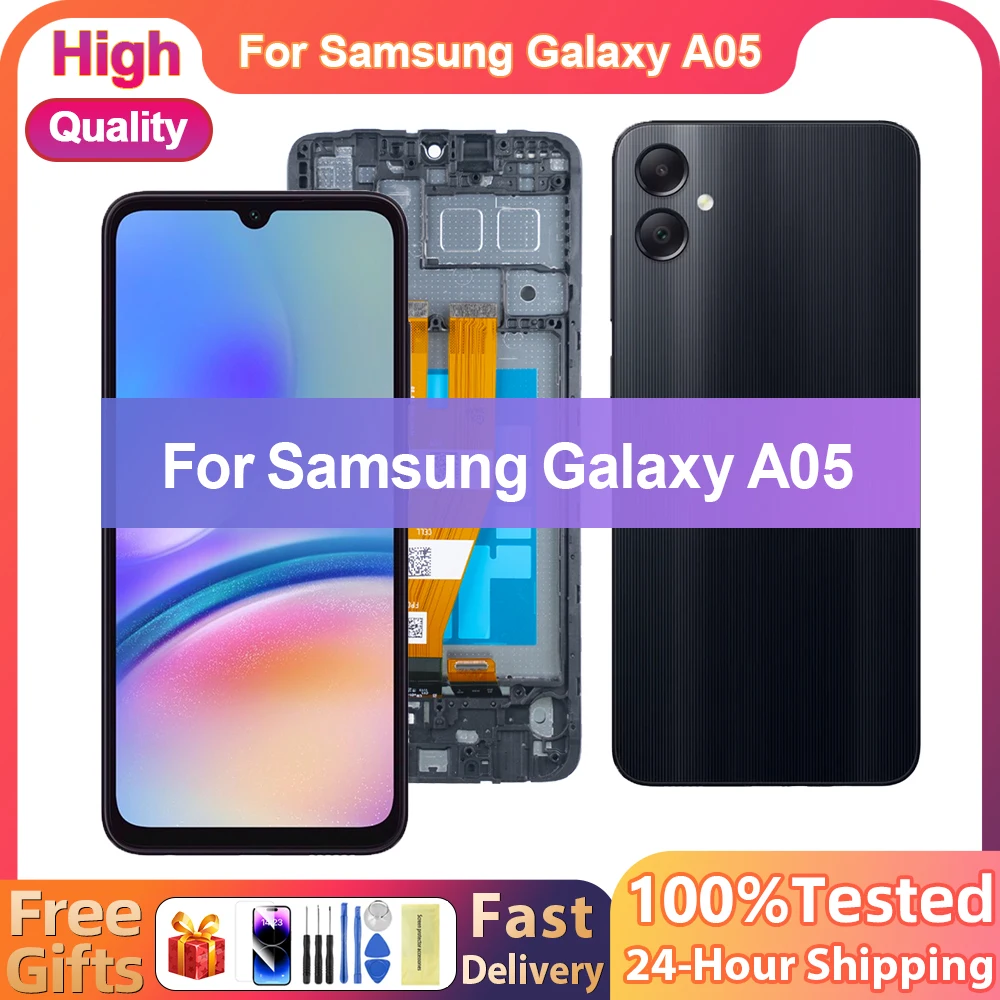 100% 6.7 Inch NEW TFT LCD For Samsung A05 LCD Display Touch Screen