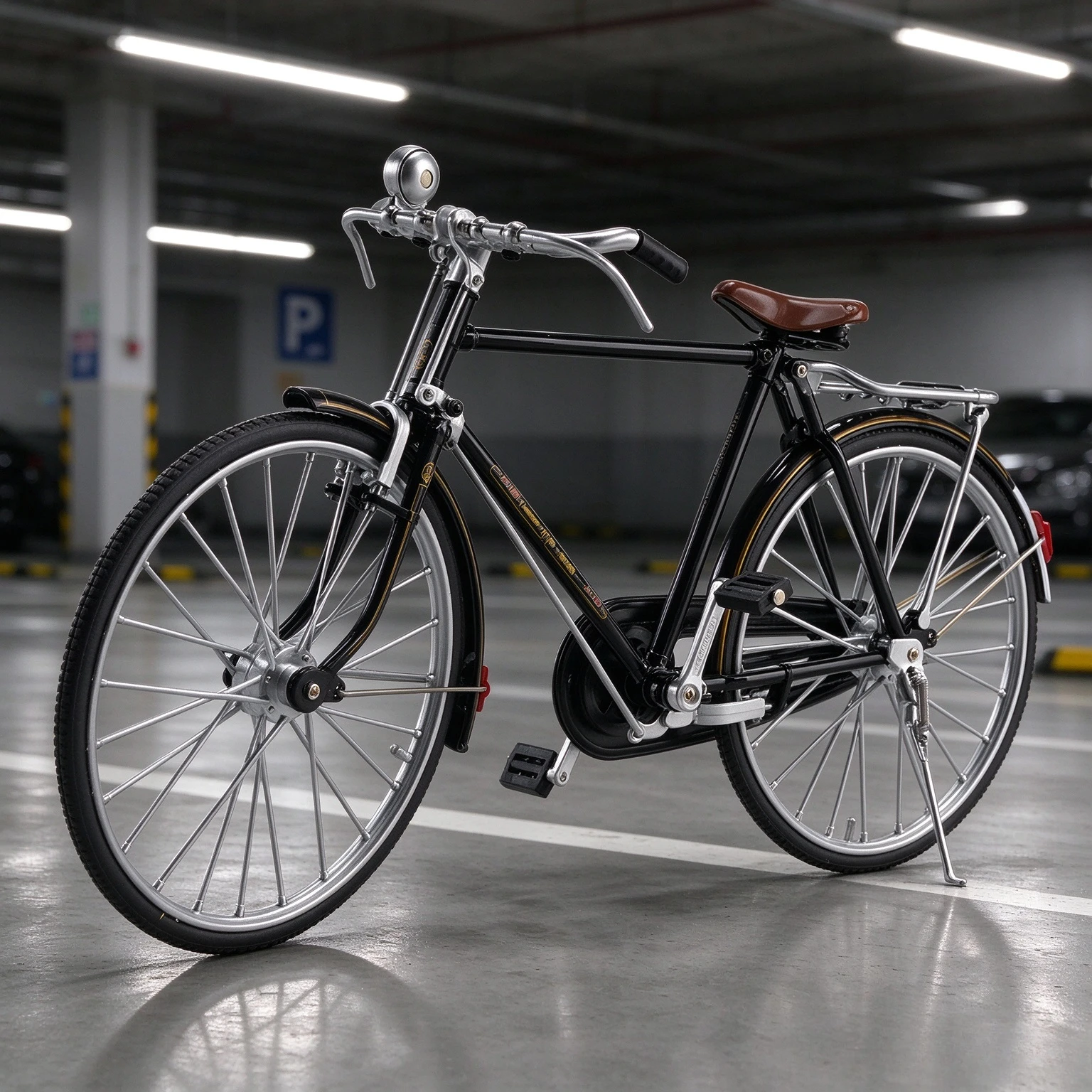 1:6 Retro Classic Two Eight Big Bar Mini Alloy Model Bicycle Diecast Metal Bike Adult Simulation Collection Gifts Racing