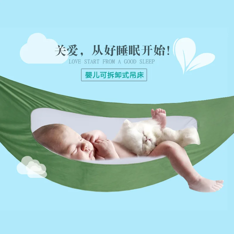 Baby Hammock for Crib Newborn Infant Sleeping Bed Swing Indoor Outdoor Hanging Basket Kid Elastic Breathable Portable Hammocks