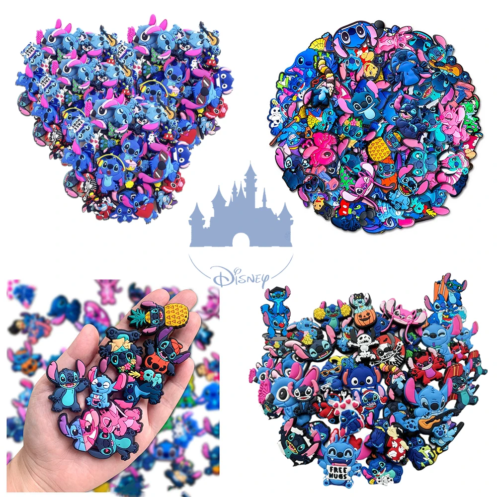 

Disney 'Lilo & Stitch' mixed Shoes Charms PVC Shoe Accessories For Stitch enthusiast Decoration Buckle Kids Christmas Gifts