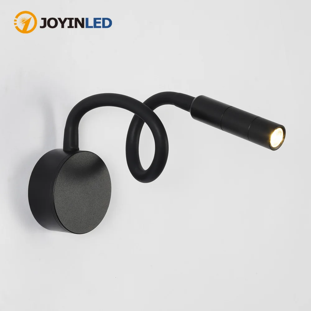JOYINLED Bedside Working Study Reading Lamp Wall Lamp Sconces 3W LED Book Lamp Wall Night Light Fixtures Spot LED