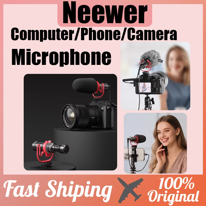 

Микрофон NEEWER VM11 с суперкардиоидной направленной диаграммой направленности, профессионального уровня, 20 кГц, 16 бит, для DSLR-камер, смартфонов и компьютеров.