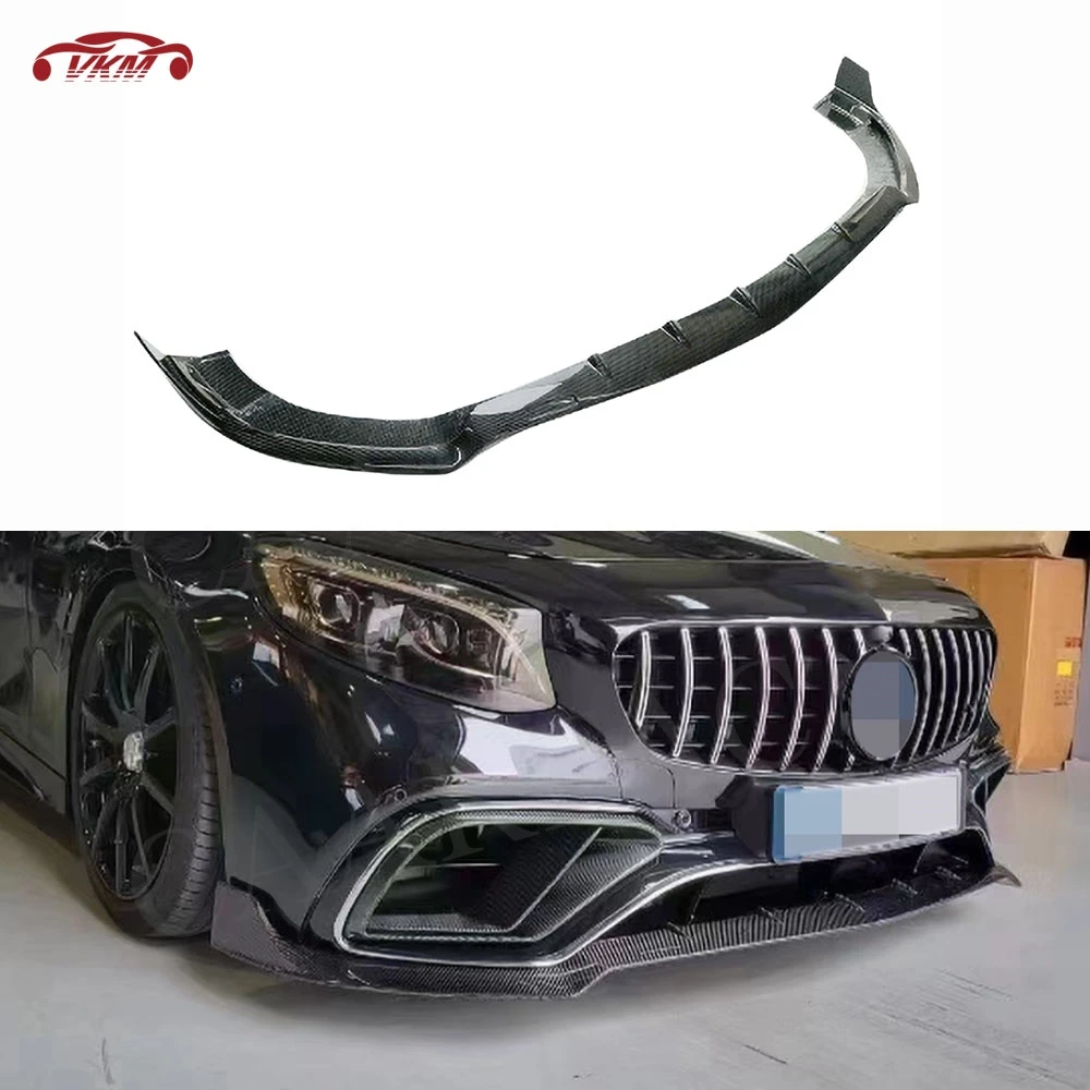 

Front Lip Bumper Chin Spoiler Guard Splitter for Benz S Class W217 C217 S63 S65 AMG Coupe 2014-2019 Body Kits Car Accessories