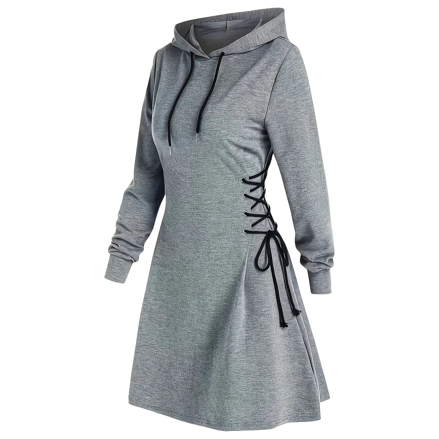 

Women's Long-Sleeve Hooded Sweatshirt Dress Casual Fashionable Spring-Autumn 2026 Style