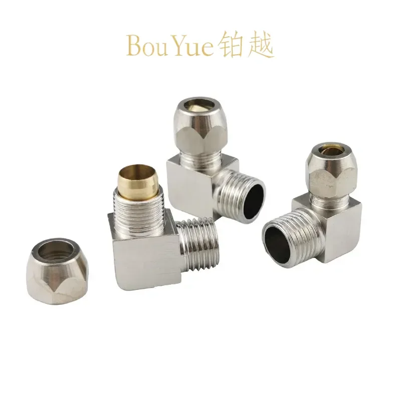 for Copper Nickel Plated Ferrule Connector 8mm Elbow Pipe Fitting 6 10 12 16mm 1 - 4 Way Joint