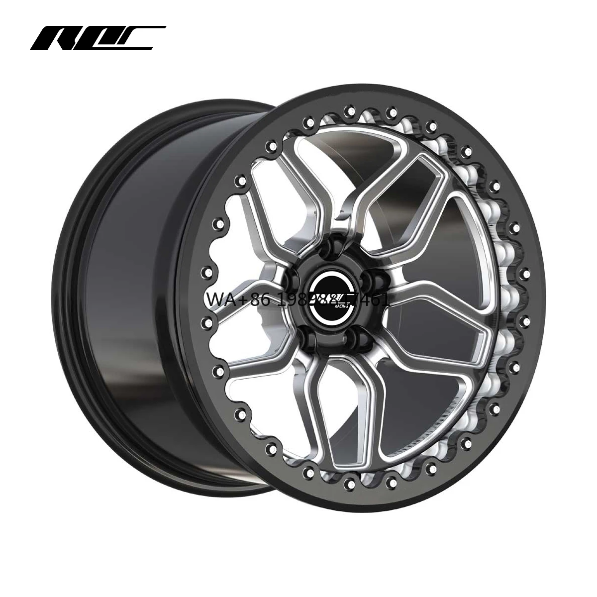 Roc Drag Beadlock Wheel 17x10 18x11 Inch Muscle Car Rims 5x120 5x112 5x115 Wheel for