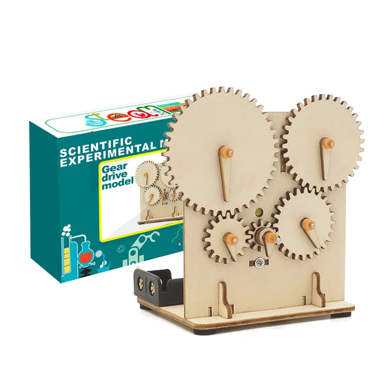 Shopfiy Hot Stem Montesori Toys Experimental Gear Drive Model Educational Kids Learning Wooden Toy Didactic Toys